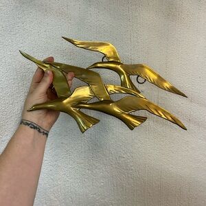 Vintage Brass Bird Wall Hanging